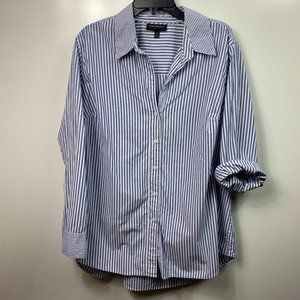 Lane Bryant button down shirt striped plus sz 20